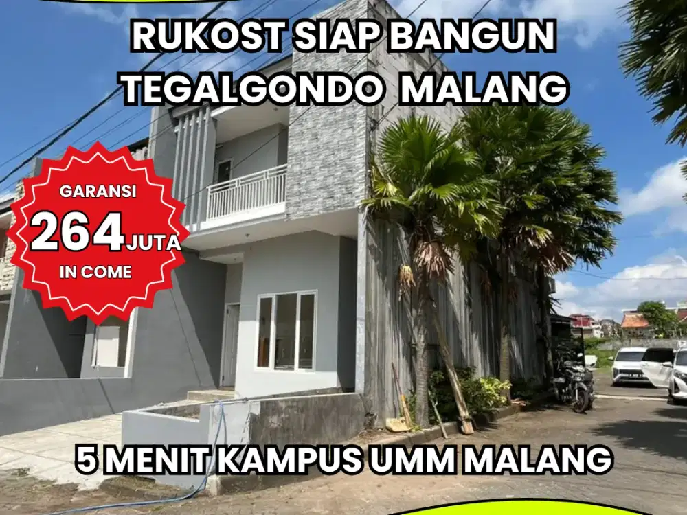 Rumah Kost 5 Menit Kampus UMM Tegalgondo Malang Garansi Full Terisi