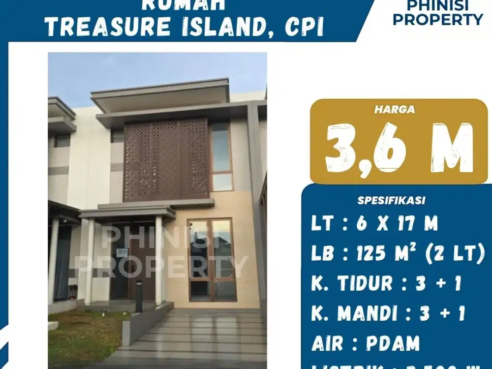 DIJUAL RUMAH MURAH DI TREASURE ISLAND CPI BERADA DI KAWASAN IKONIK KOTA MAKASSAR