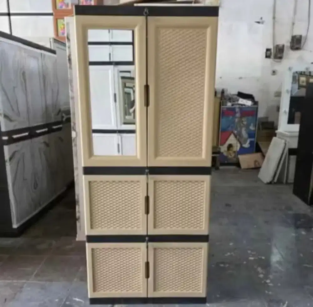 Lemari Plastik 6 Pintu Jumbo Gunplas SC06 + Cermin