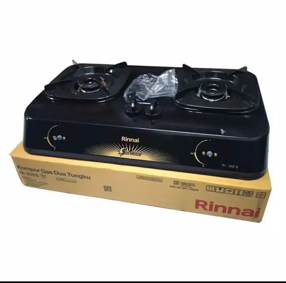 KOMPOR RINNAI RI-302 S KOMPOR GAS 2 TUNGKU BARU GRESS