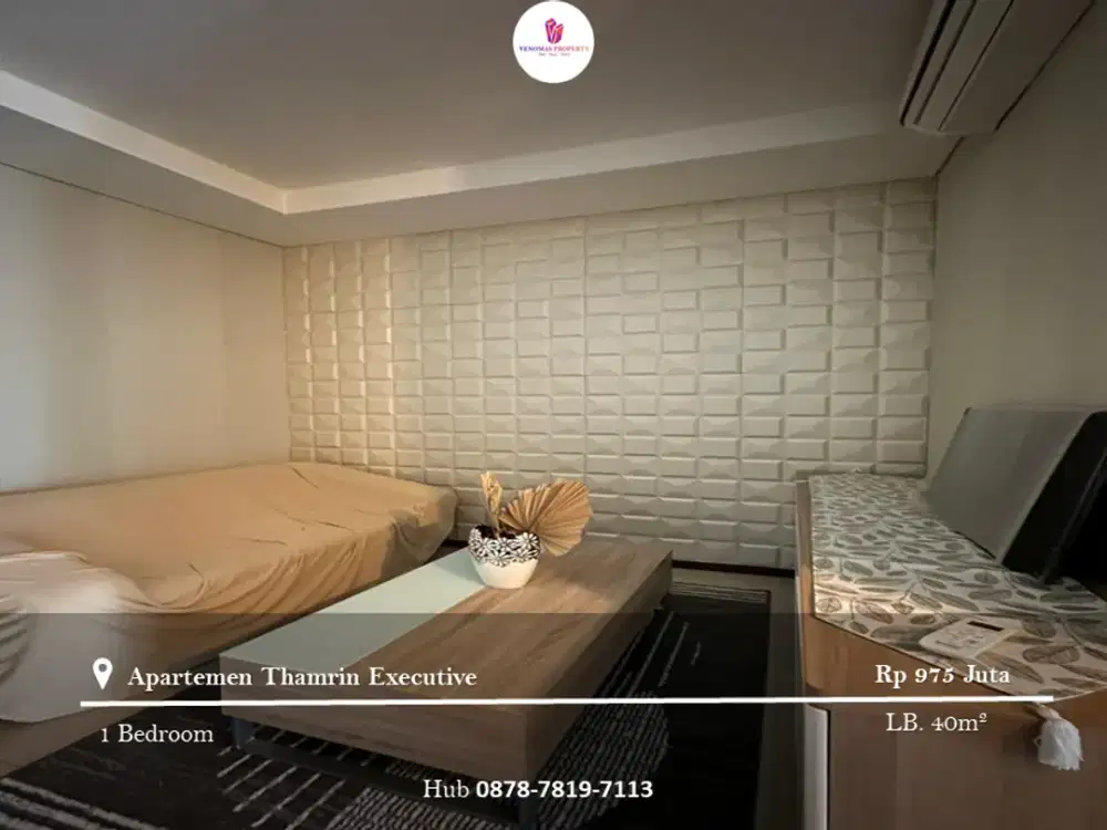 Dijual Apartement Thamrin Residence 1BR Full Furnished View Utara