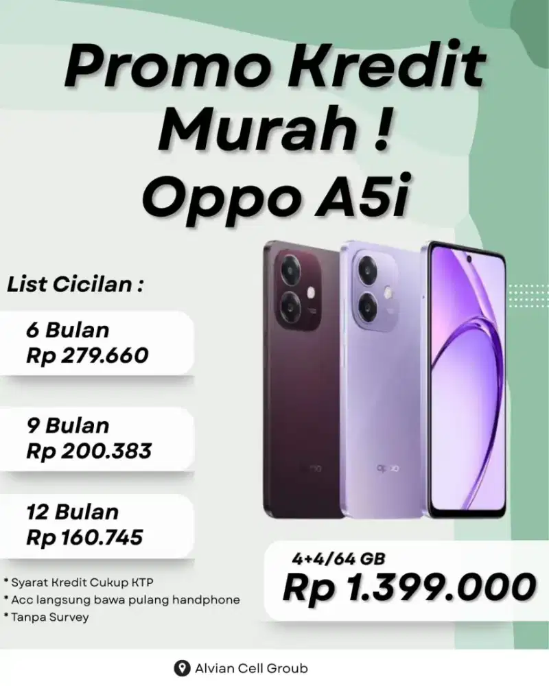 New Oppo A5i ram 4+4/64