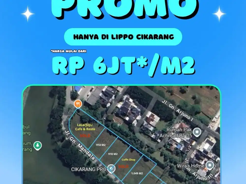 Kavling Komersial Eksklusif Hadap Danau – Akses Utama Lippo Cikarang