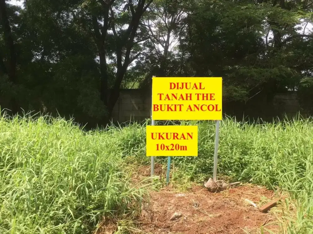Tanah The Bukit Ancol 10x20m, lokasi sangat nyaman dan prestisius untuk hunian