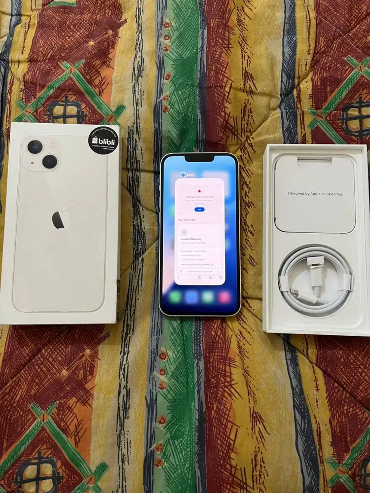 Iphone 13 ibox 128gb Sa/a baru pakai sebulanan