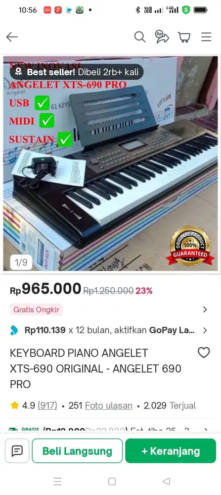 Organ Angelet bekas