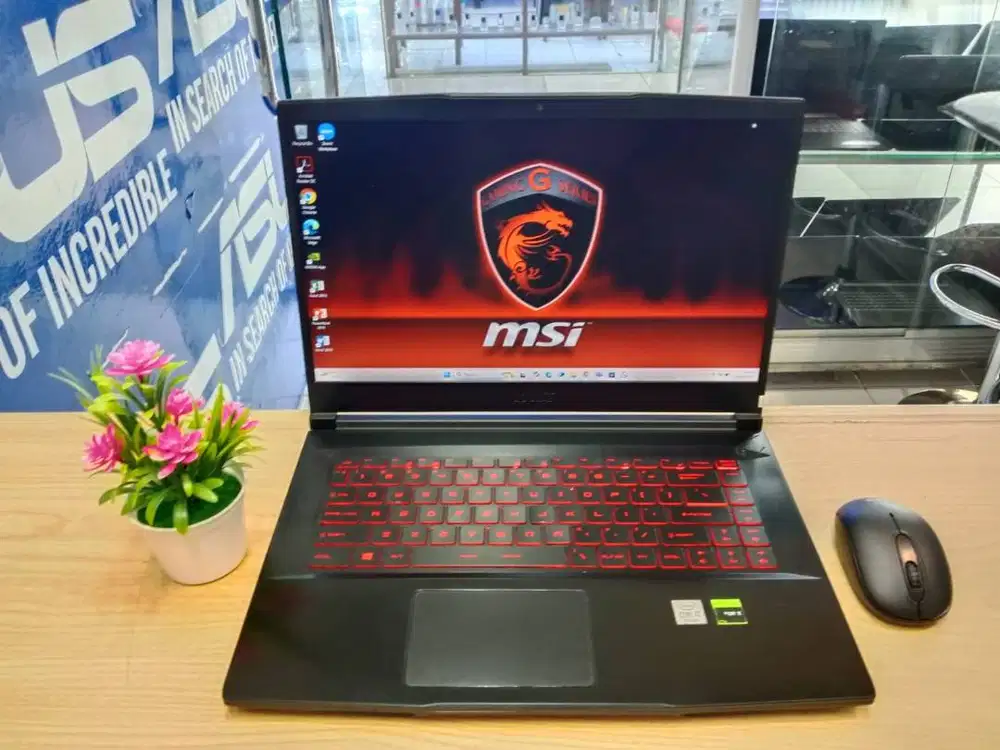 LAPTOP GAMING MSI GF63 THIN 10SCXR CORE i7 GEN 10 RAM 16GB SSD 512GB N