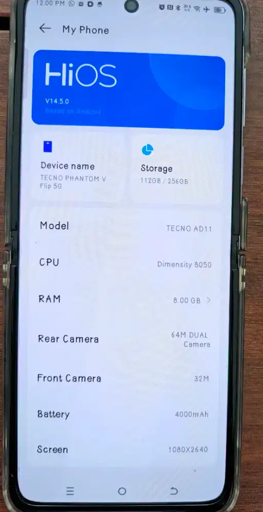 Techno phantom 5g flip
