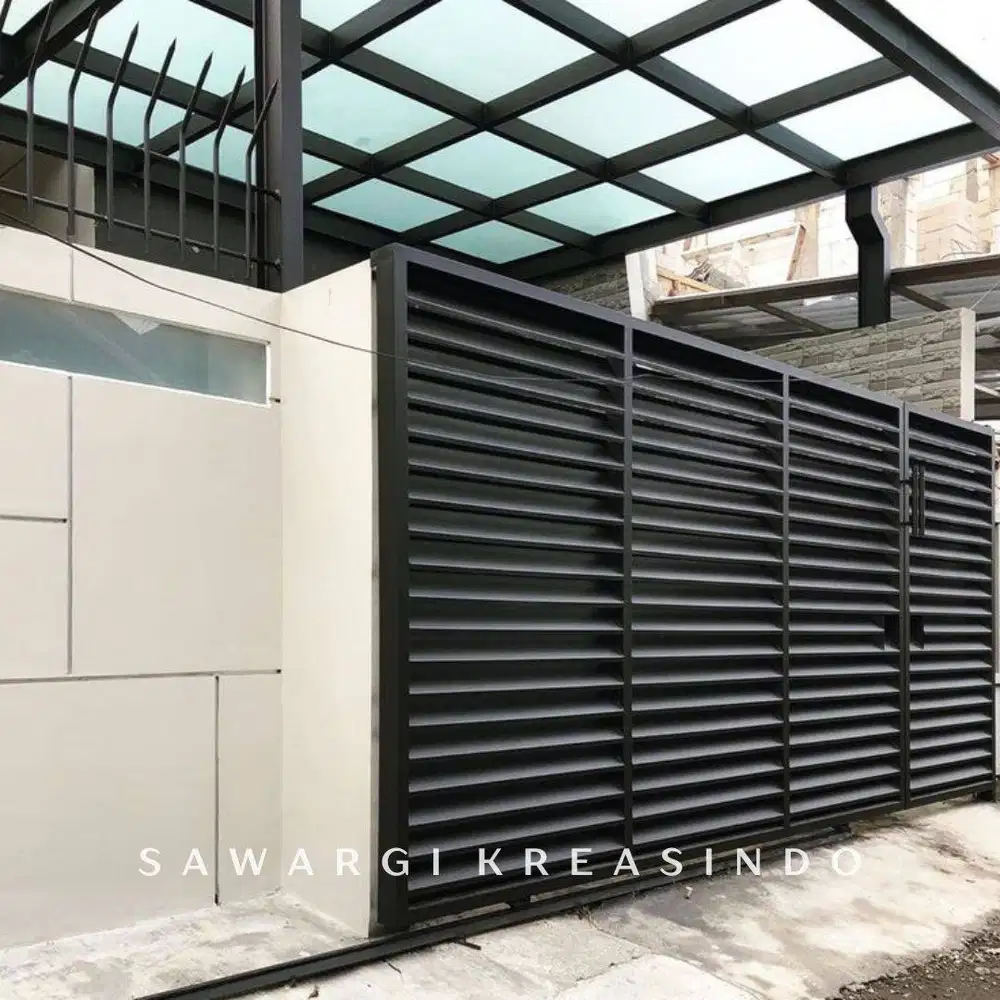 Menerima pasang pagar rumah sliding / lipat minimalis, model beragam