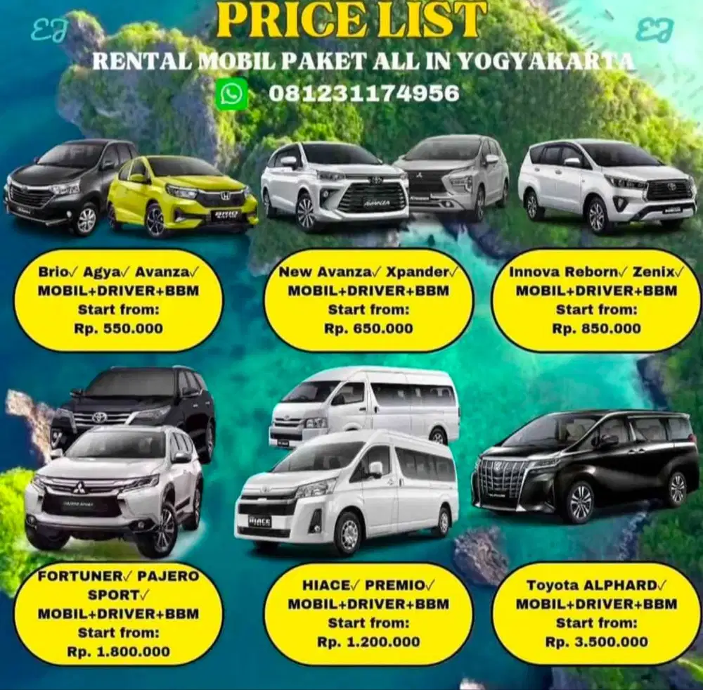 Rental Mobil Terlengkap Jogja