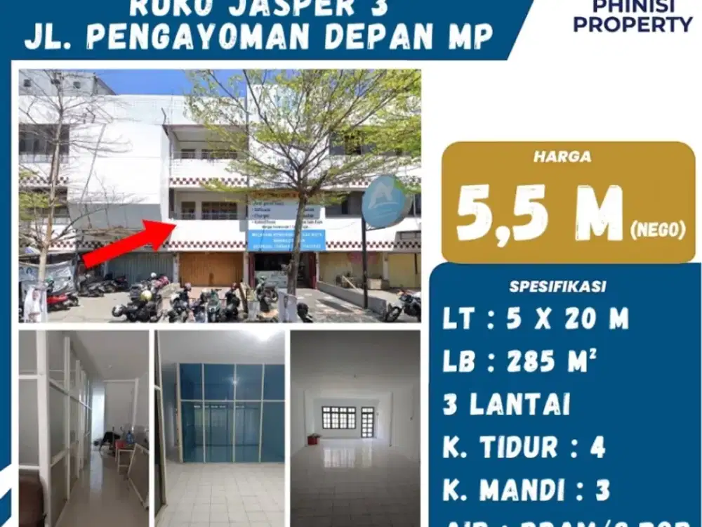DIJUAL RUKO MURAH DI JASPER DI DEPAN MALL PANAKUKANG
