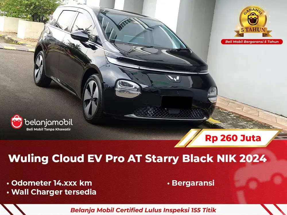 [ LIKE NEW ] Wuling Cloud EV Pro AT Starry Black 2024 2025 Hitam