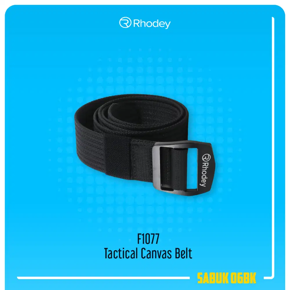 Rhodey F1077 Tactical Canvas Belt Gesper Tali Ikat Pinggang Pria