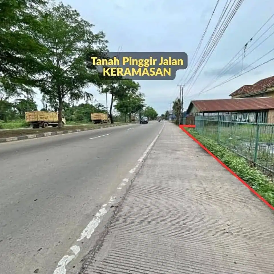 Tanah tepi aspal Cocok Gudang di kota Palembang