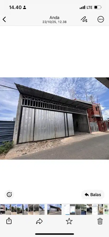 Dijual Gudang Tanah Bangunan