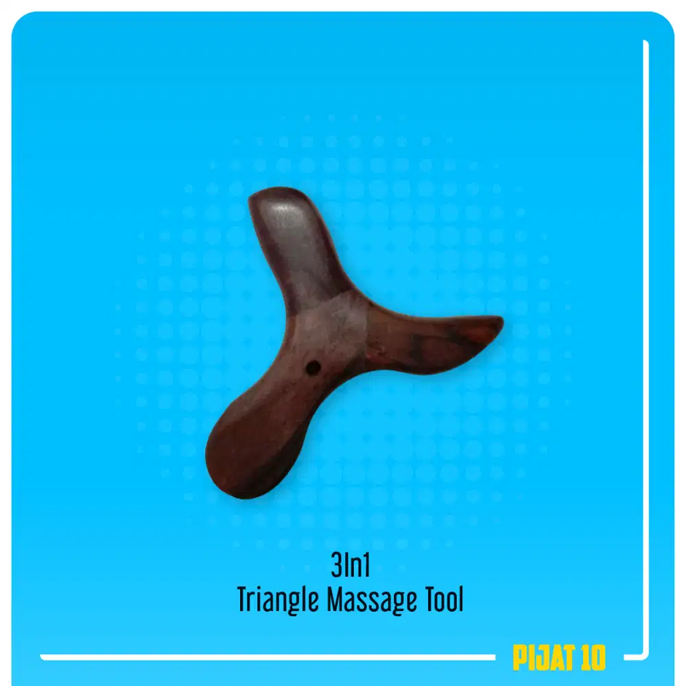 3In1 Triangle Massage Tool Alat Pijat Segitiga Jati
