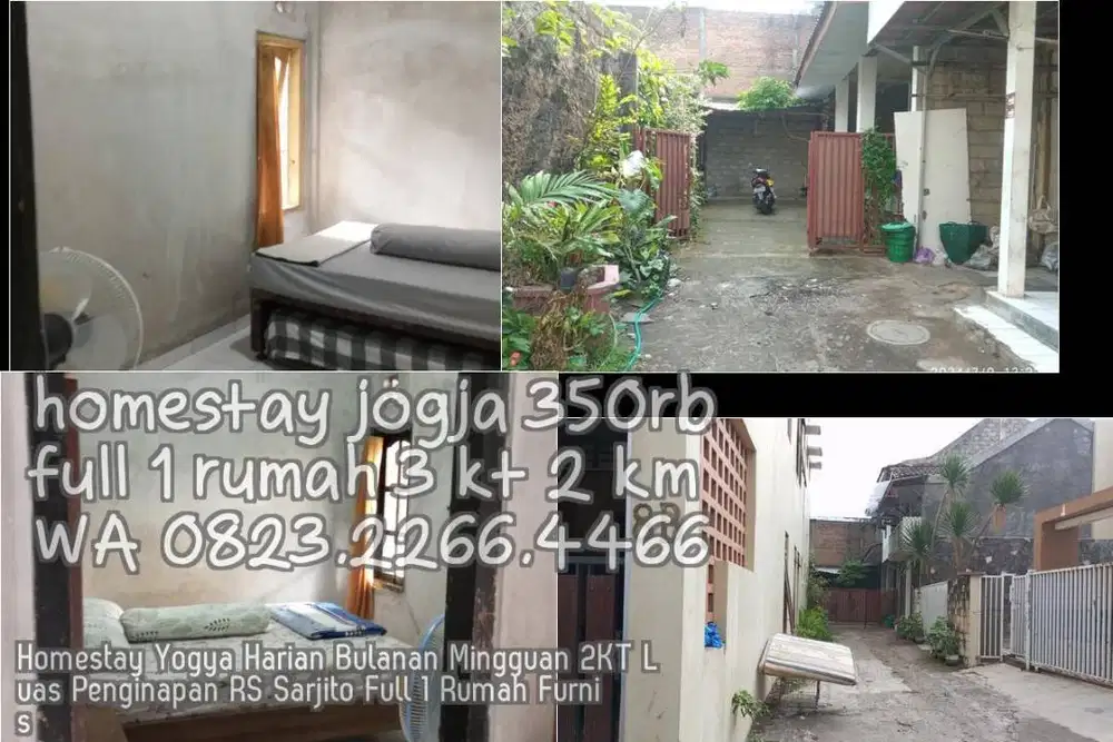 Homestay Yogya Harian Bulanan Mingguan 2KT Luas Penginapan RS Sarjito