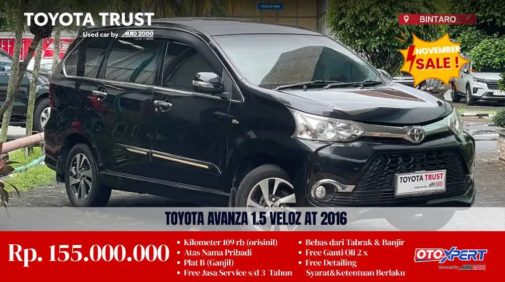TOYOTA AVANZA 1.5 VELOZ MATIC 2016
