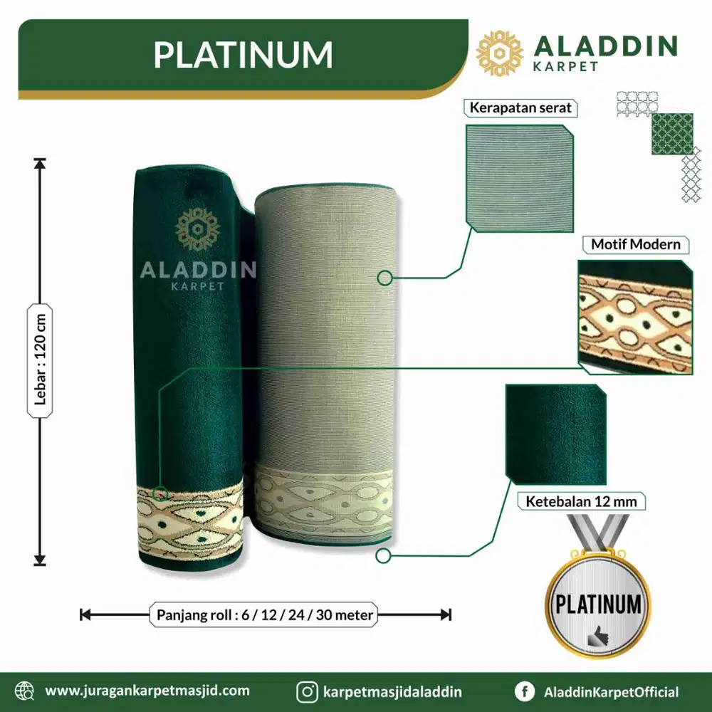 Karpet Masjid Murah PLATINUM - Bisa Potong Sesuai Ukuran