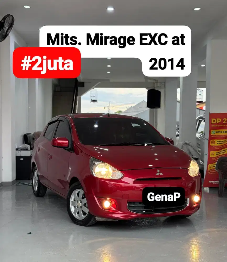 Mitsubishi Mirage EXC at 2014 merah #2juta