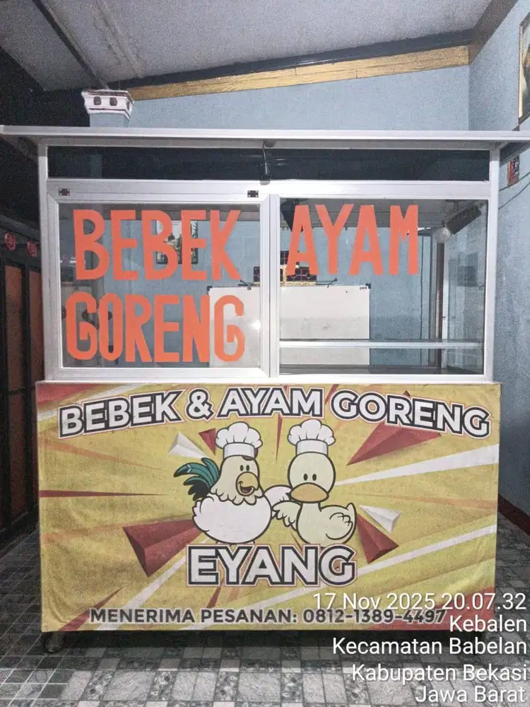 di jual gerobak alumunium belom lama pakai 90% masih mulus,