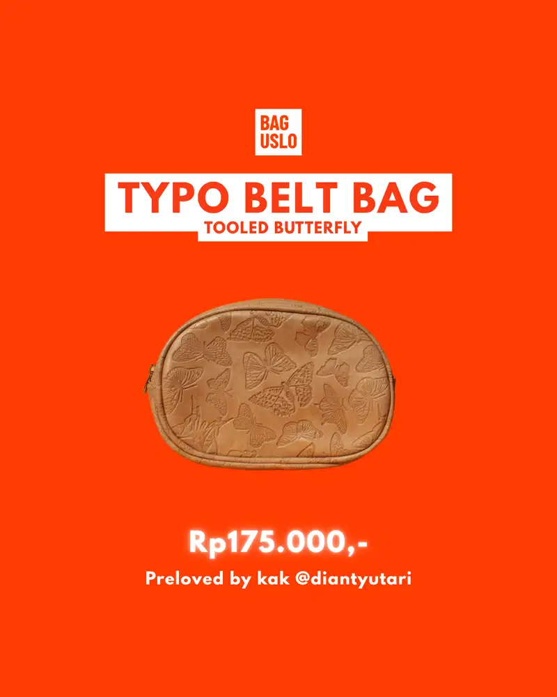 TYPO Belt Bag Tooled Butterfly | Preloved | Bisa COD Depok