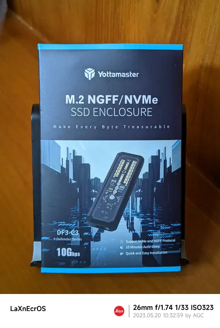 Yottamaster M.2 NGFF/NVMe DF3-C3 SSD Enclosure USB Type C