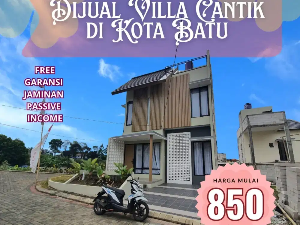 Villa Mewah di Batu – View Pegunungan 360°, Lokasi Super Premium!