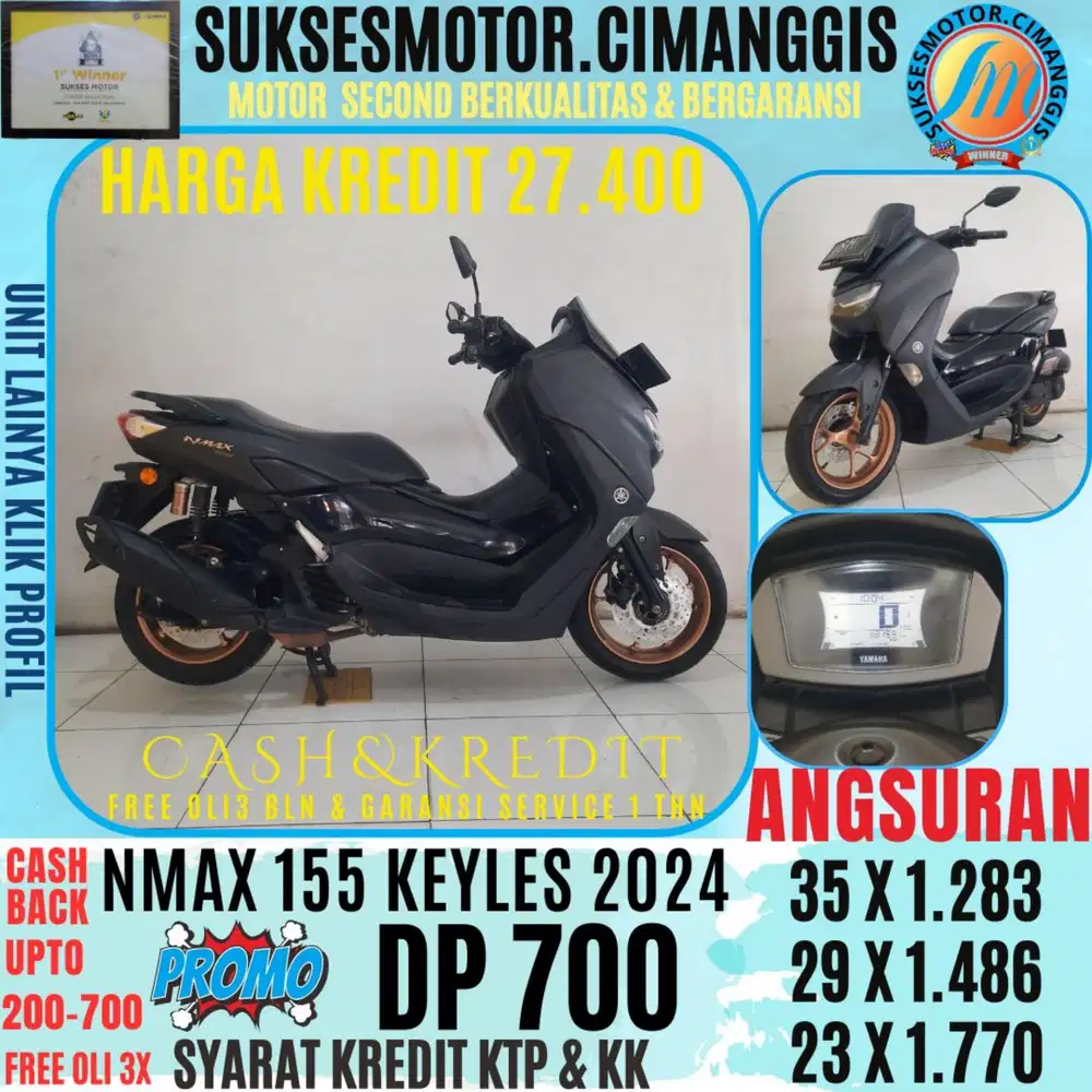 DP 700 NMAX 155 KEYLES BERGARANSI, 1 THN SERVICE FREE OLI 3BLN
