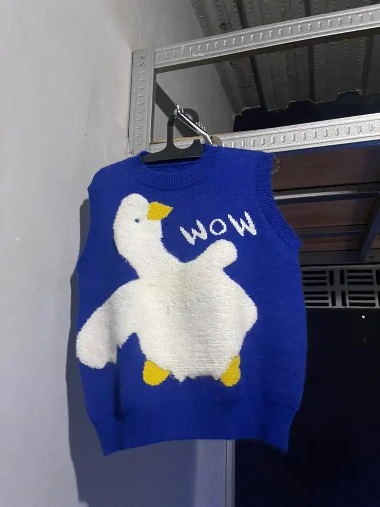 Vest bebek biru baru sekali pakai