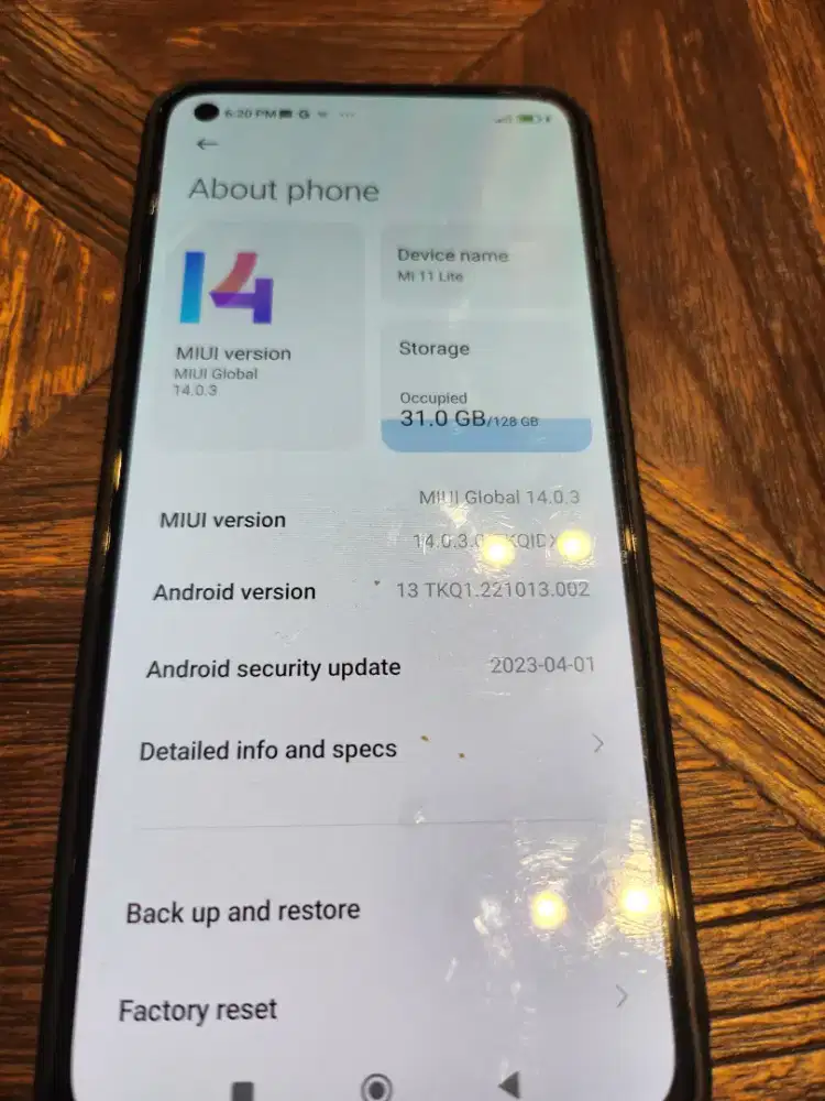 Mi 11 lite 128gb second fullset