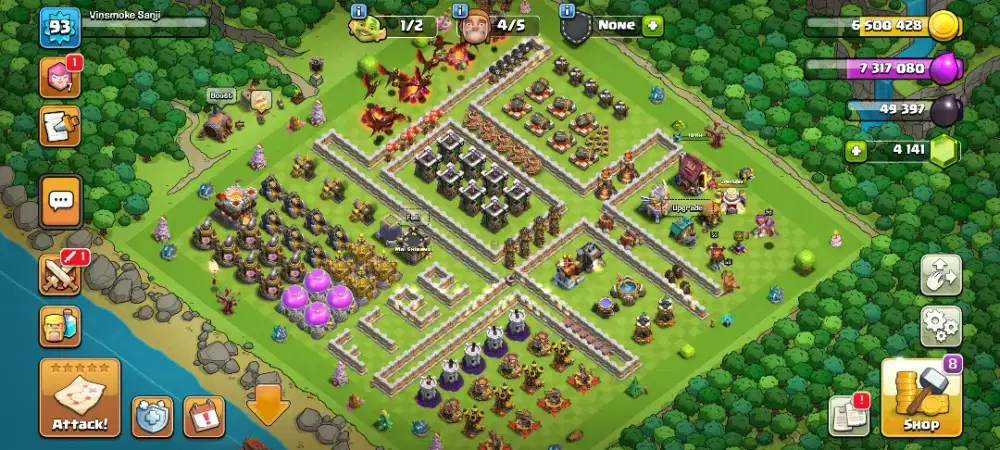 Town Hall 11 Clash Of Clans Super MAX (baca deskripsi)