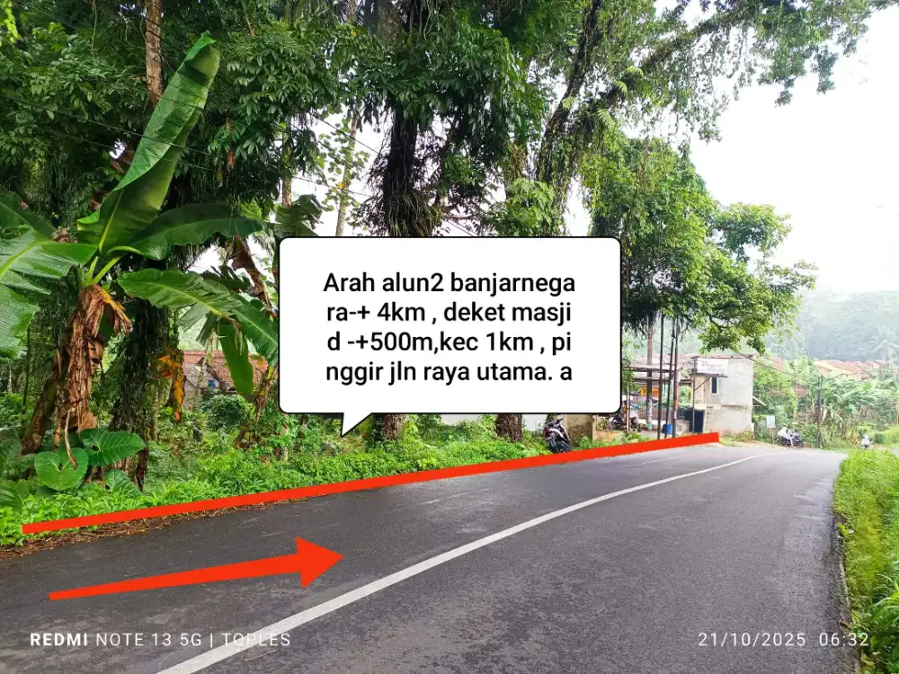 Di jual tanah pinggir jln raya