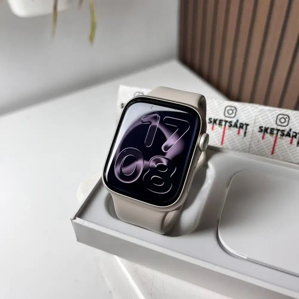 Apple Watch Series 7 45mm Starlight iBox iwatch Battery Health 89%