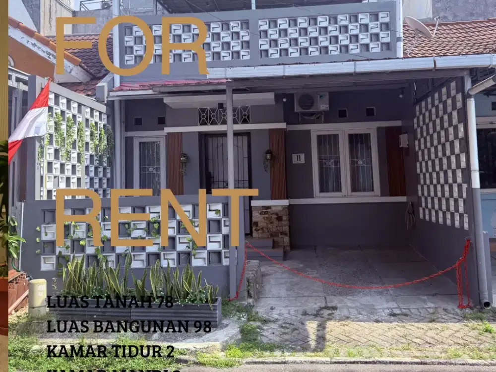 Disewakan rumah semi furnish puri beta 1 siap huni free ipl 1tahun