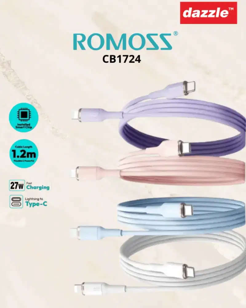 Romoss CB1724 2M Type C to Lightning For Apple User 27W