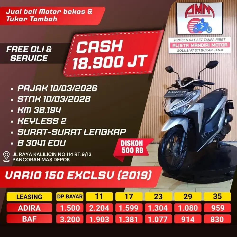 Honda VARIO 150 EXCLUSIVE 2019 BISA KREDIT VIA PAYLATER