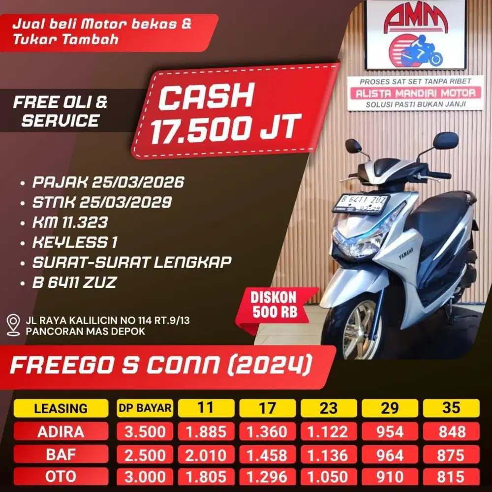 Yamaha FREEGO S 125 CONN 2024 BISA KREDIT VIA PAYLATER
