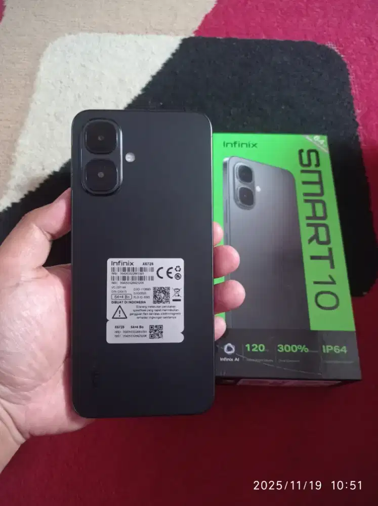 Infinix smart 10 4/64 fullset mulus