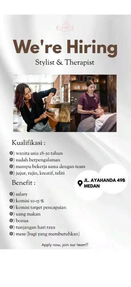 Dibutuhkan Asisten Salon