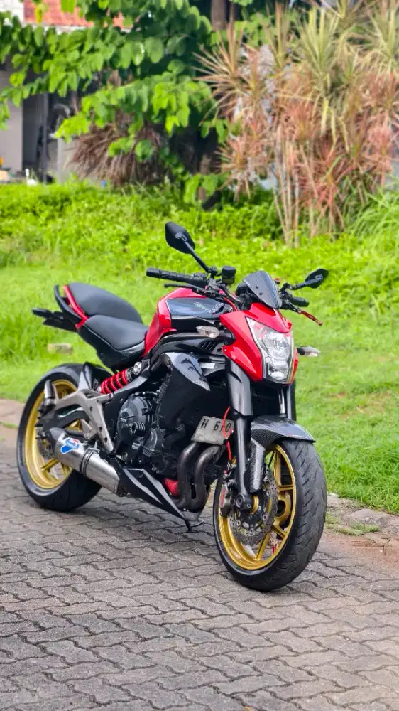 Kawasaki Er6N 2012 Red, modif banyak, mesin dan kelistrikan joss