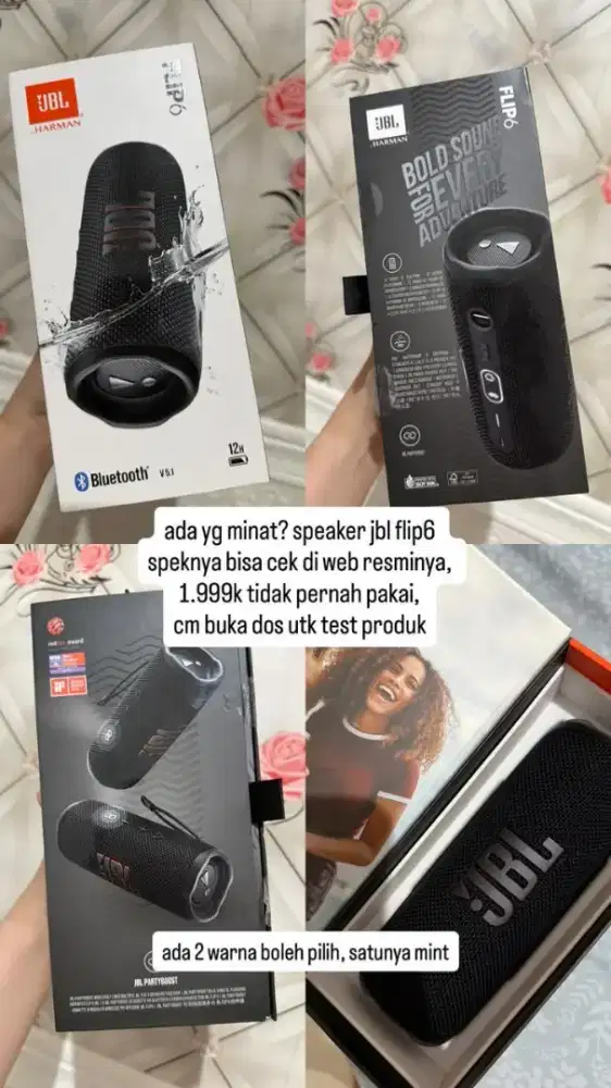 Dijual speaker jbl flip6