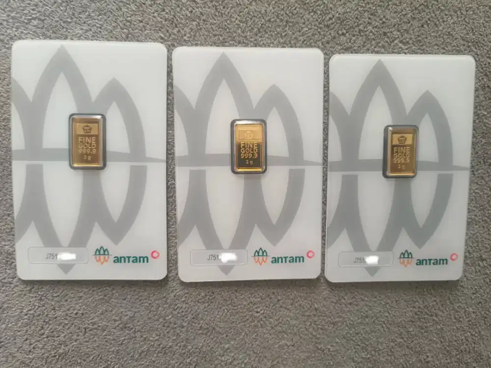 Logam Mulia Antam 2 gram 3 keping
