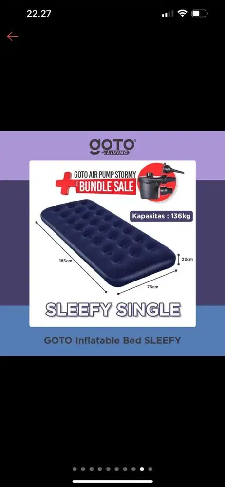 Kasur Matras Goto Free Pompa