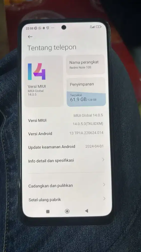 HP Second Xiomi Note 10S