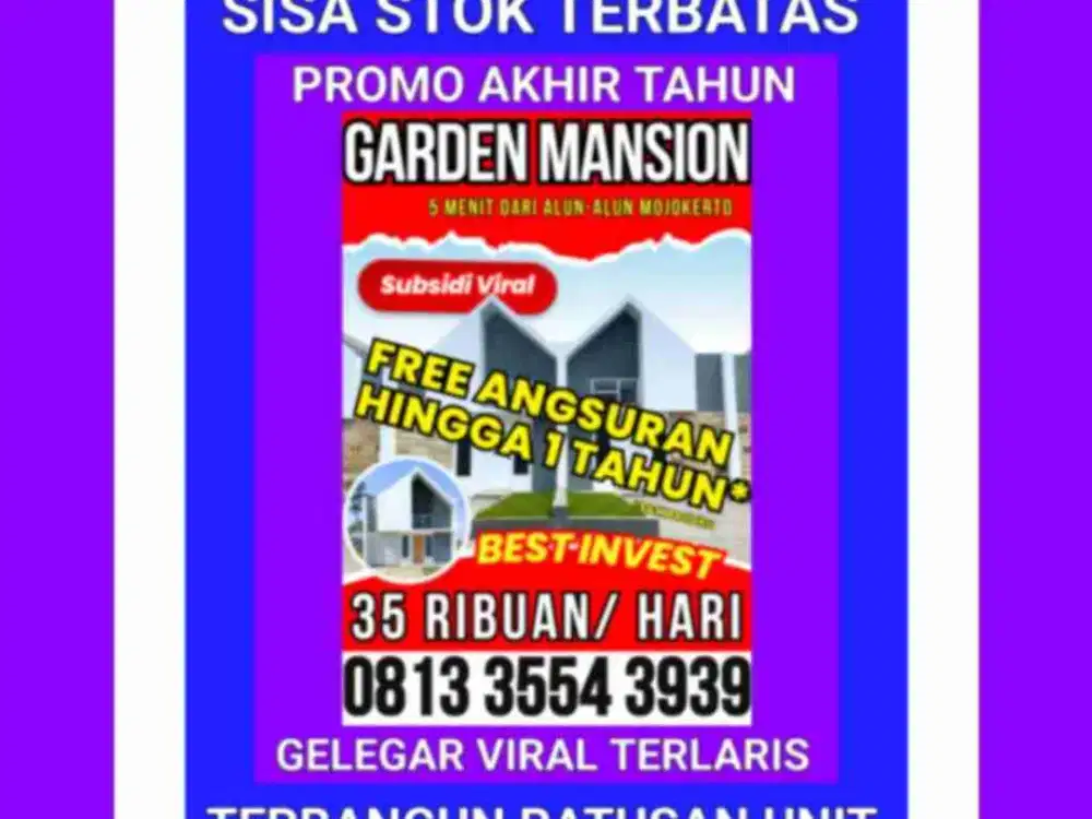 perumahan mojokerto subsidi terlaris viral