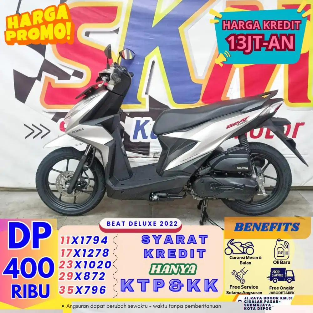 GEBYAR DP 400K Honda beat deluxe th 2022 cash/credit