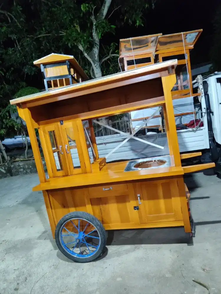 Gerobak Angkringan Bakso Mie Ayam PeceL Bubur Sate Martabak Ronde dlL