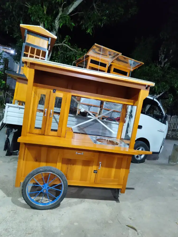 Gerobak Angkringan Bakso Mie Ayam PeceL Bubur Sate Martabak Ronde dlL