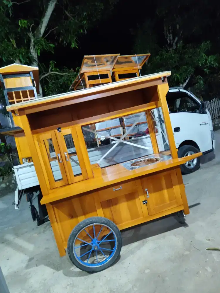 Gerobak Angkringan Bakso Mie Ayam PeceL Bubur Sate Martabak Ronde dlL